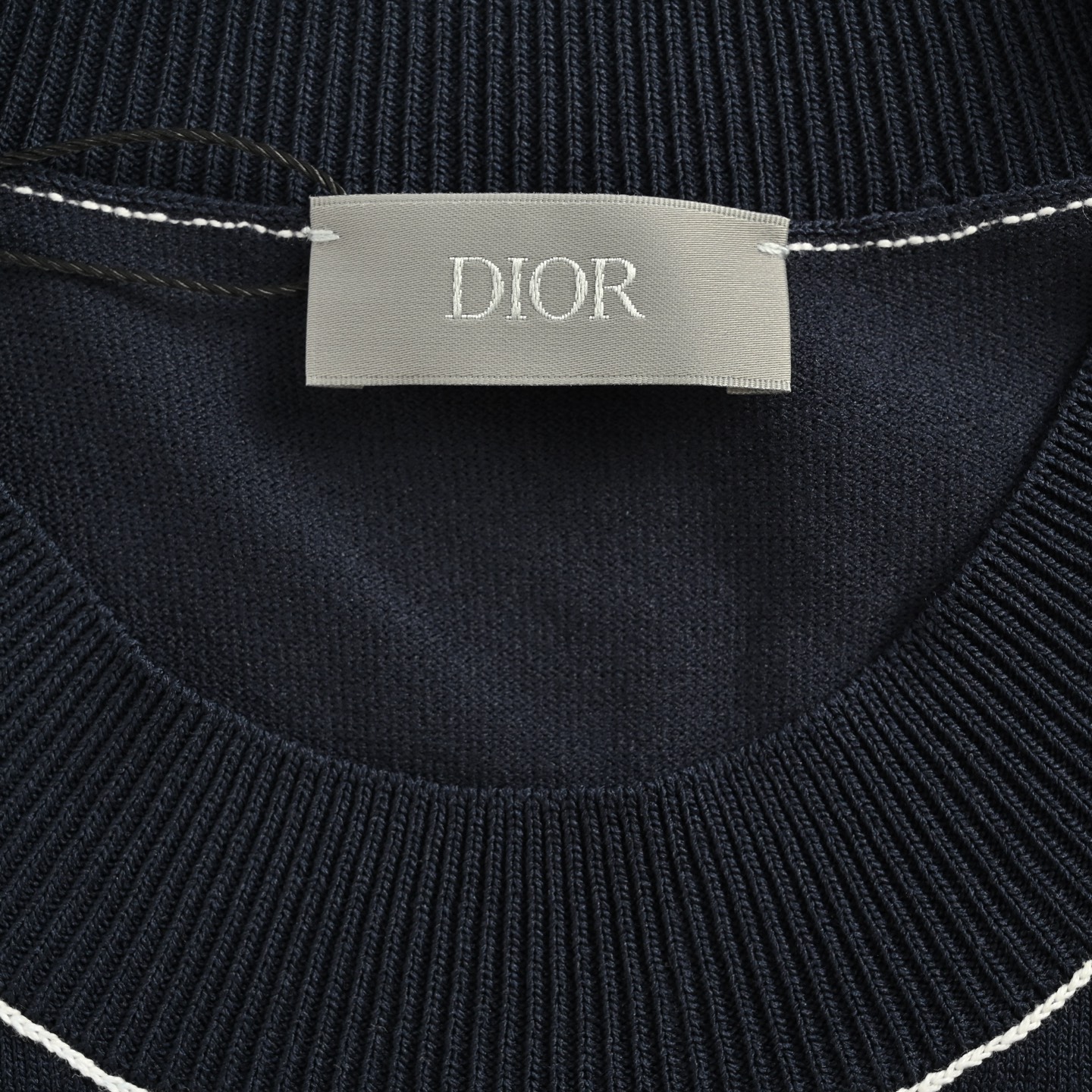 Dior 25ss diamond embroidered knitted short sleeves