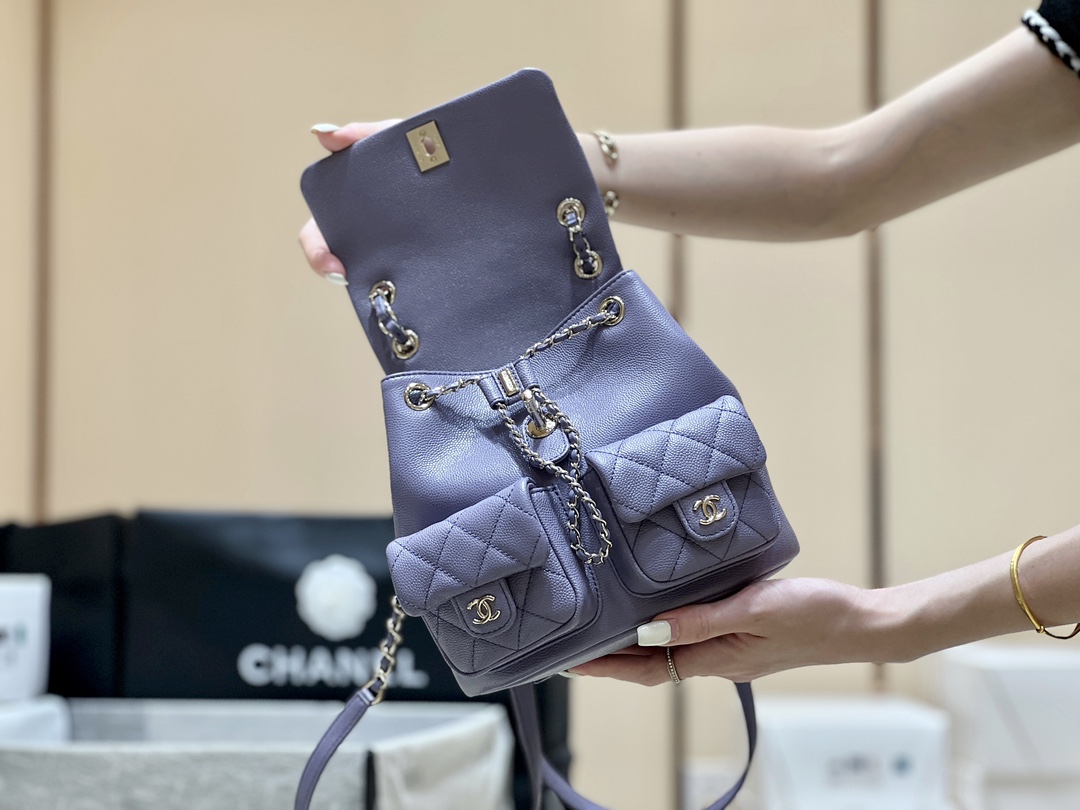 Chanel 24A duma double backpack 3860
