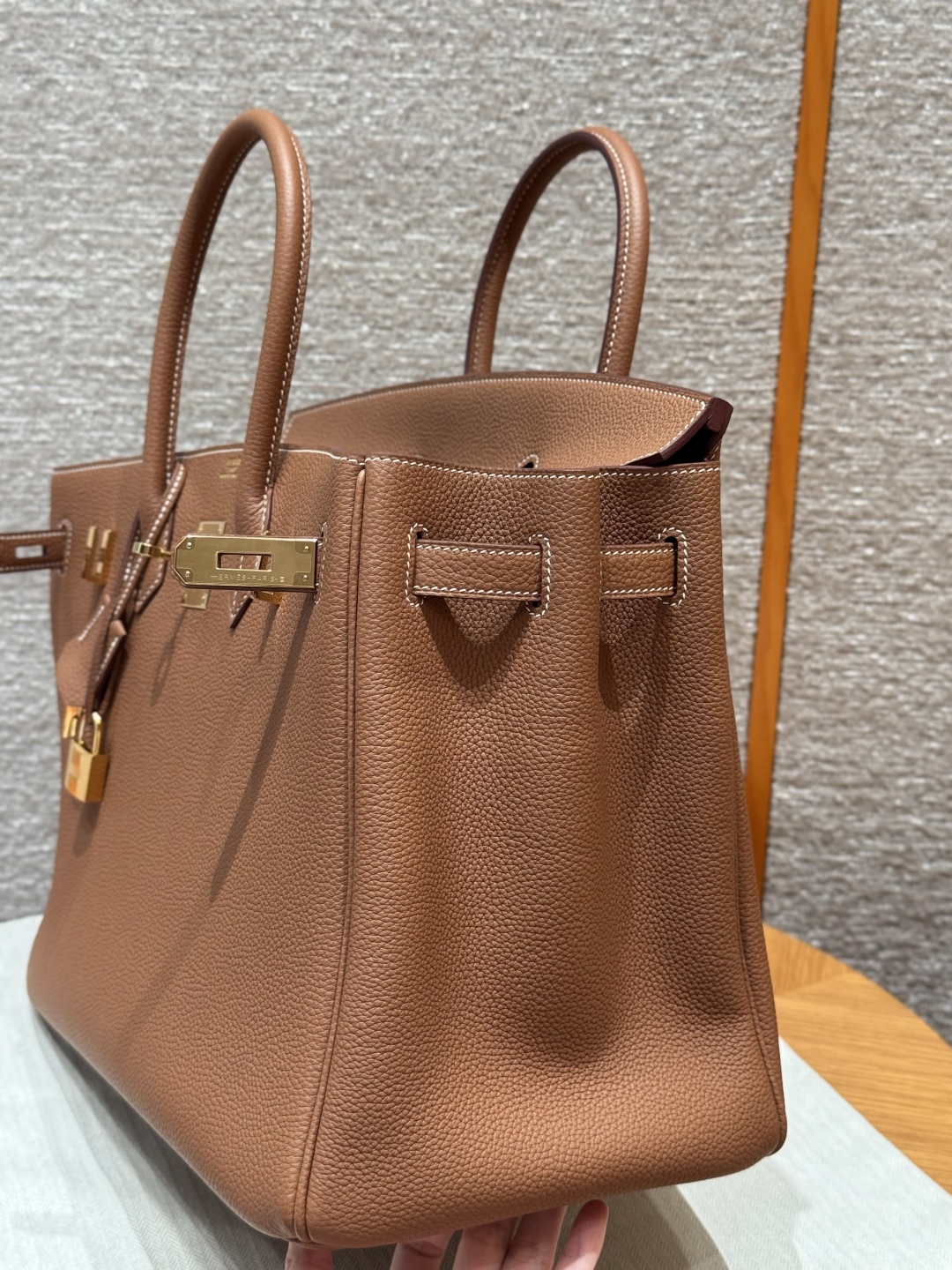 Hermes Birkin 37gold handbag (handmade to order)