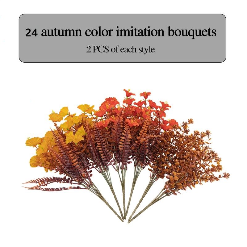 🔥HOT SALE🔥Realistic Fall Fake Flowers UV Resistant Outdoor Indoor Decor