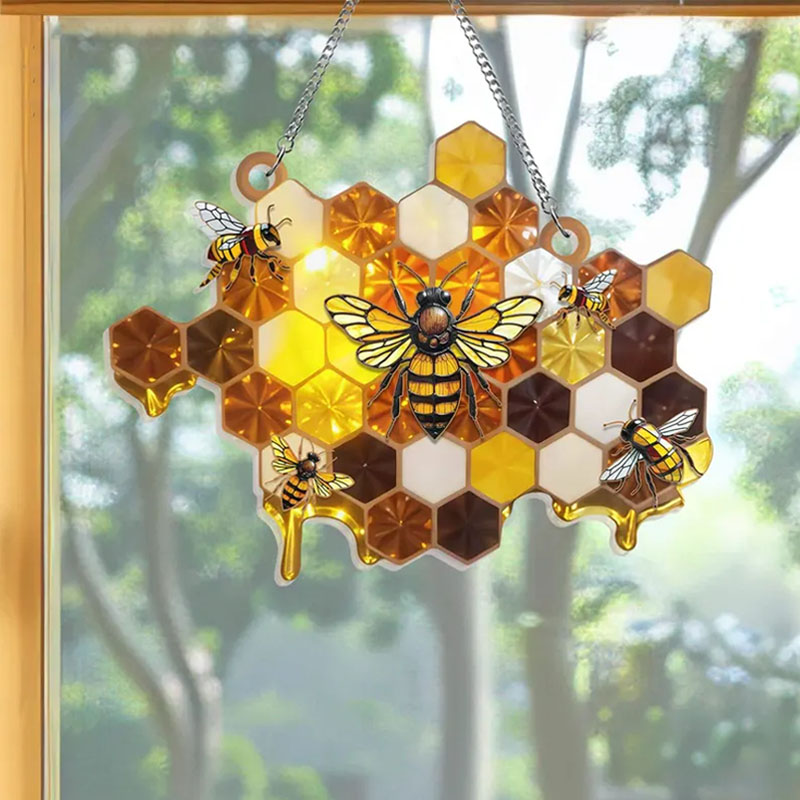 Honey Bee Suncatcher Hanging