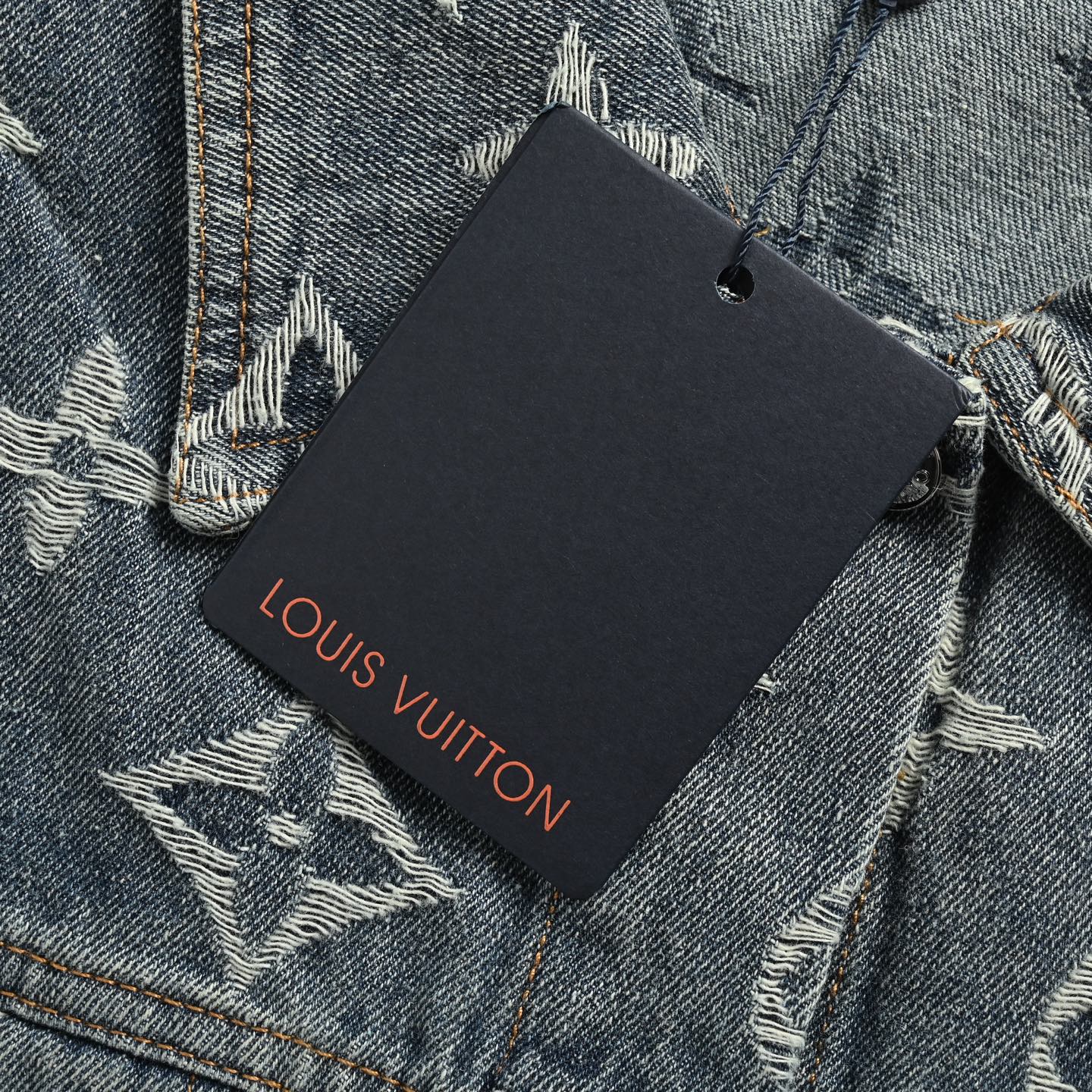 Louis Vuitton 25ss all-over embroidered jacquard denim jacket