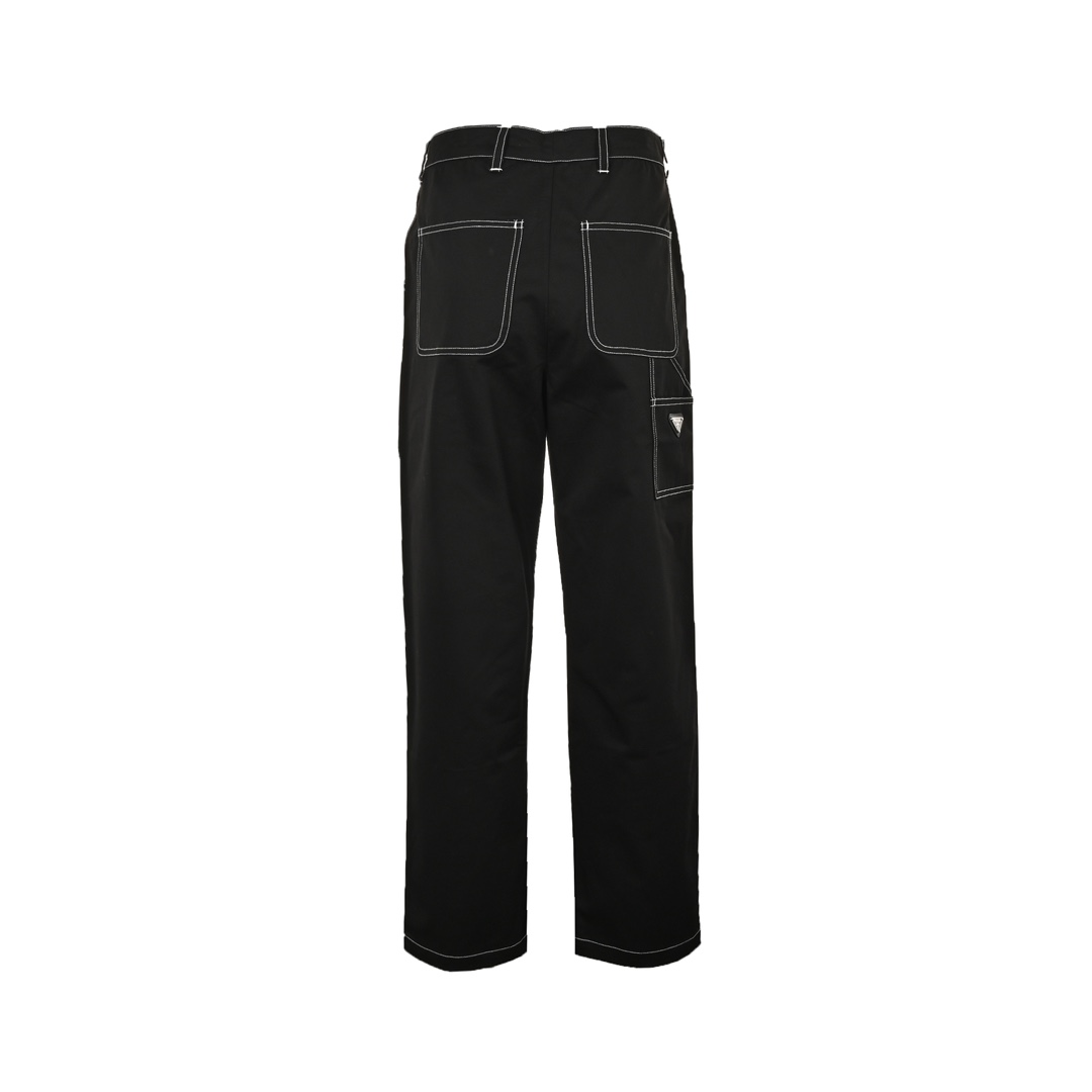 Prada contrast stitching stretch wide-leg trousers