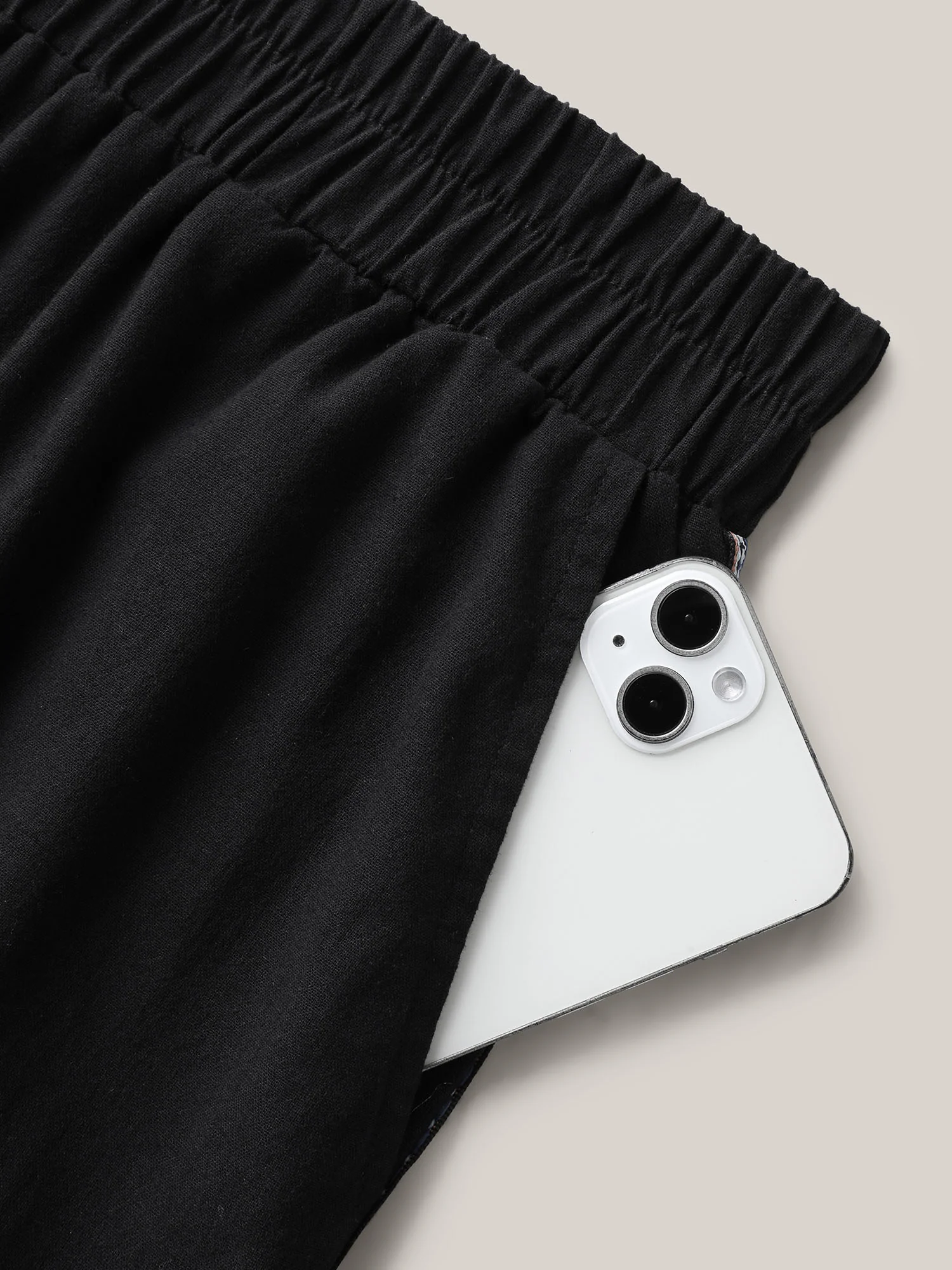 Lace Detail Solid Straight-Leg Pants