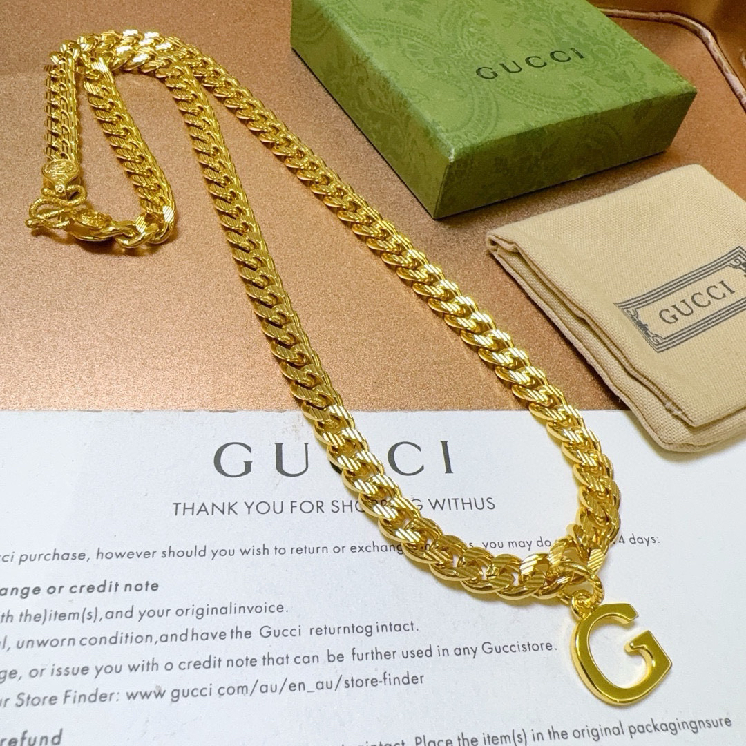 Gucci Anger Forest Series New G Pendant Necklace