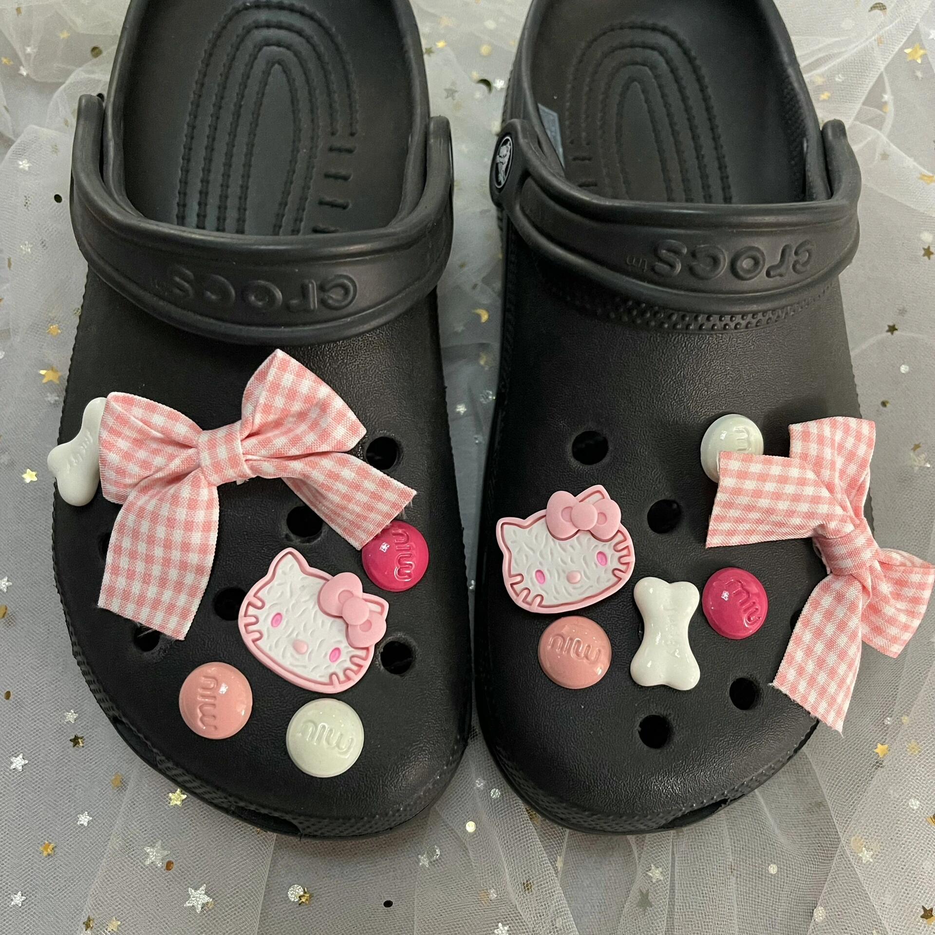 KT Charms Cute Pack Pins Shoe Decoration Croc Accessories for Croc Bags Clogs Slides