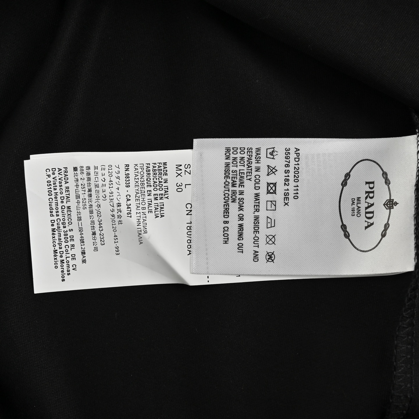 Prada 25ss overlapping triangle logo embroidered short sleeves