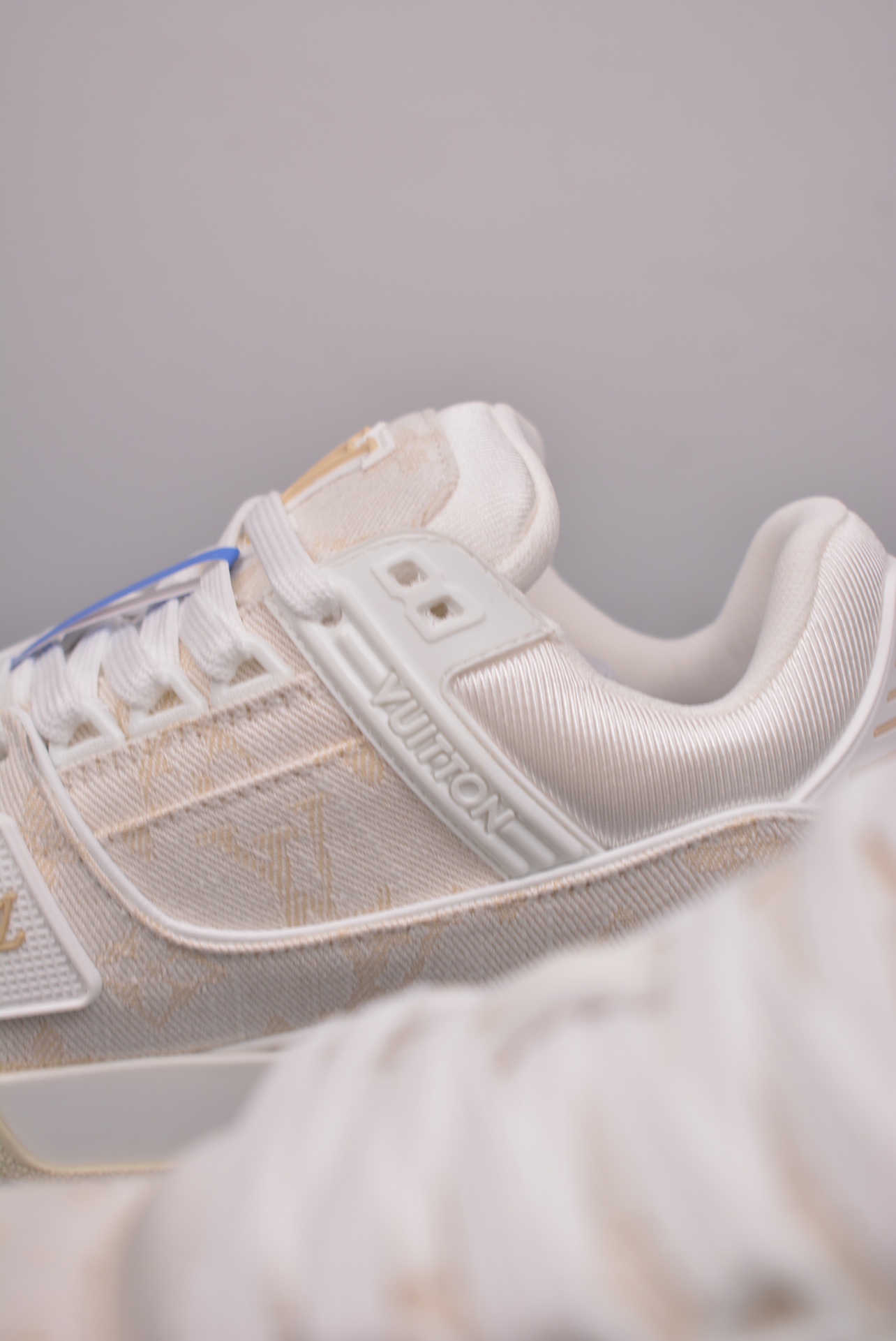 Louis Vuitton Trainer Sneaker Low Denim White Jacquard 1AC689