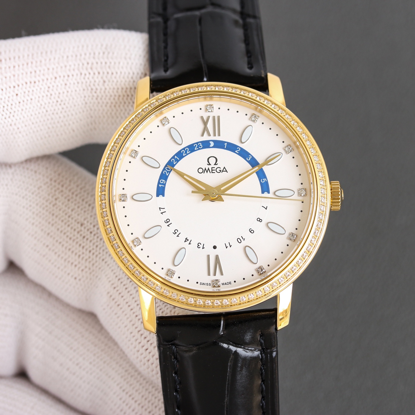 Omega Men's Full Diamond Set Watch