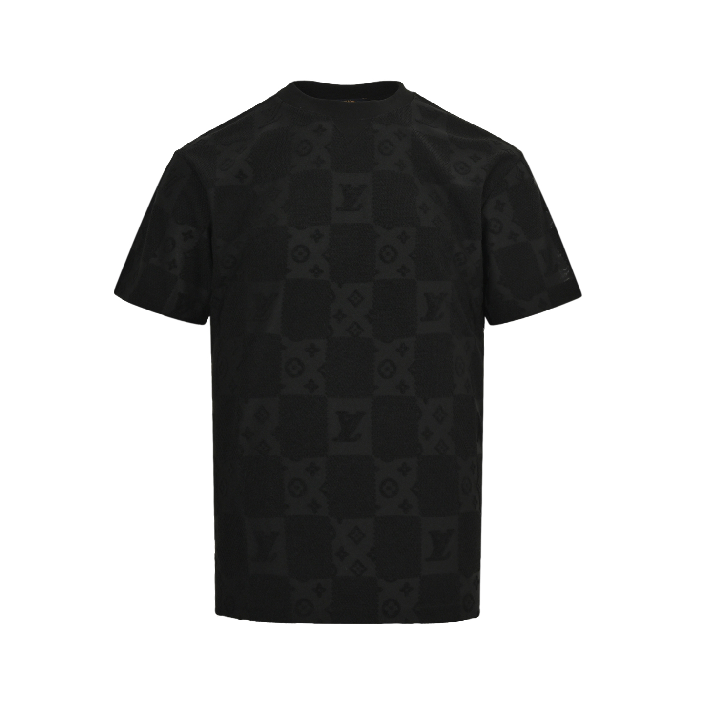 Louis Vuitton 25ss obscure monogram logo checkerboard jacquard short sleeves