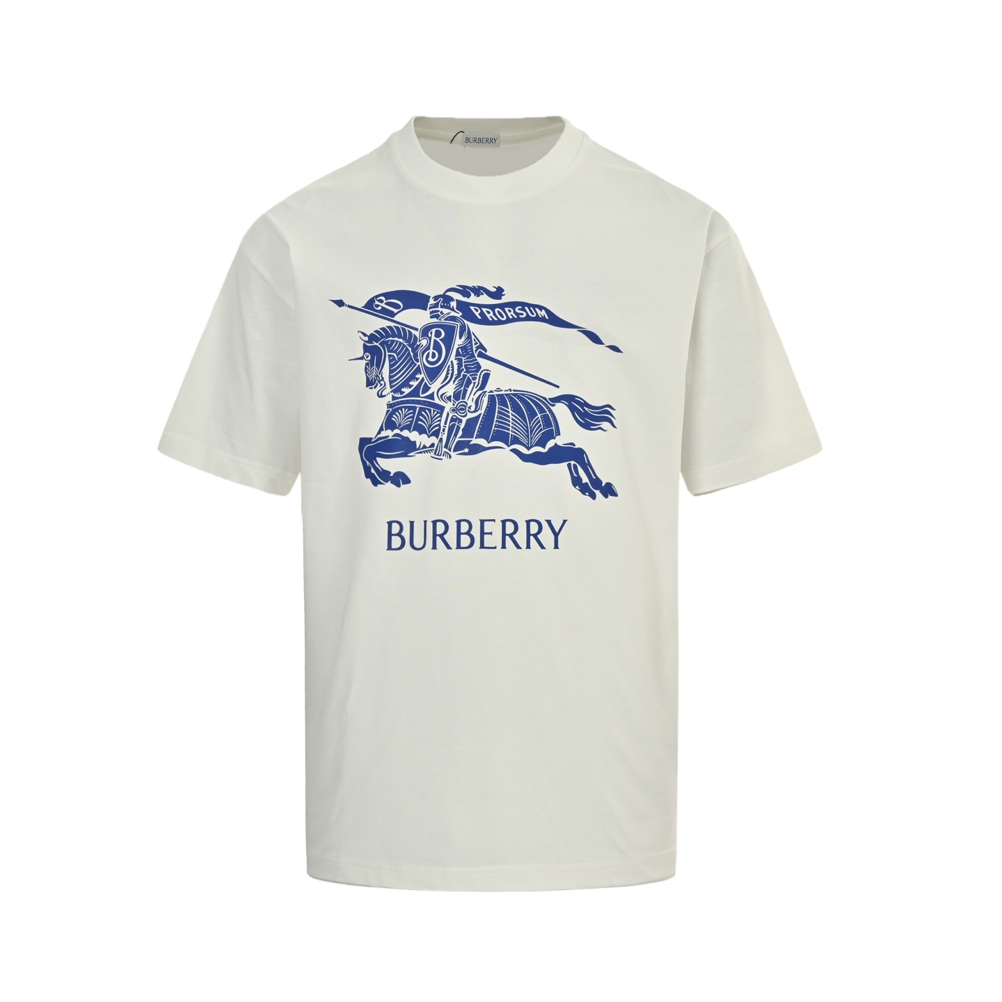 Burberry 25ss blue warhorse print short sleeve