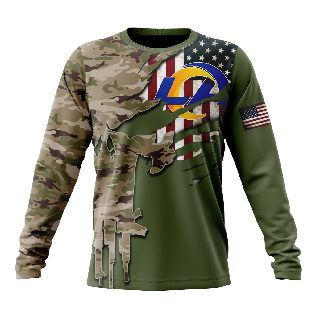 LOS ANGELES RAMS 3D HOODIE VETERANS DAY