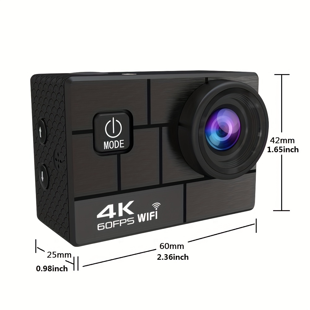 Action Camera Ultra HD 4K/60fps 24MP WiFi 2