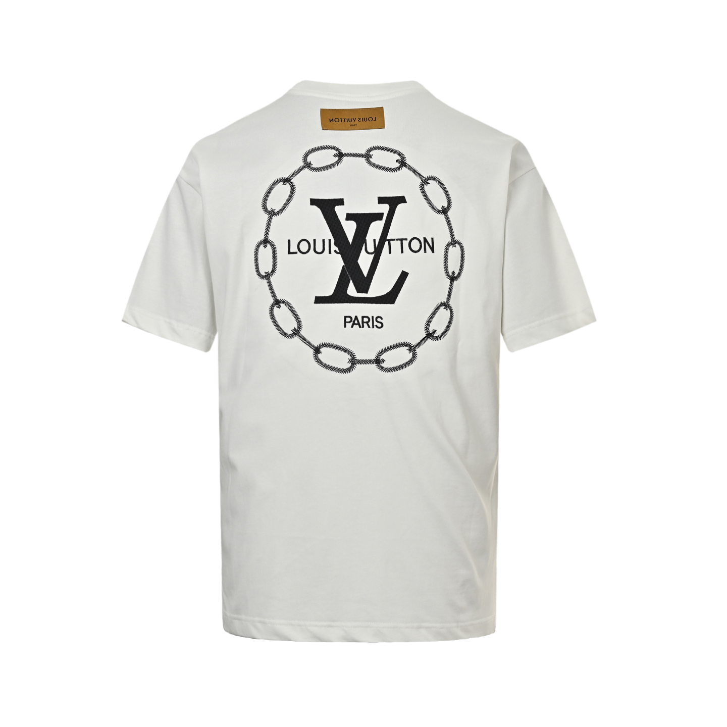 Louis Vuitton 25ss short sleeve with chain back and circle embroidery