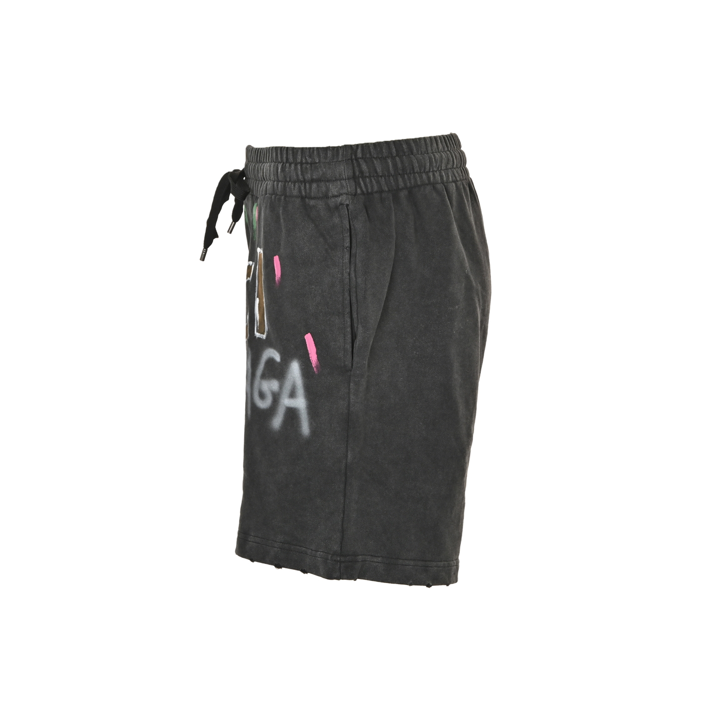 Balenciaga Hand-painted Graffiti Letters Terry Shorts