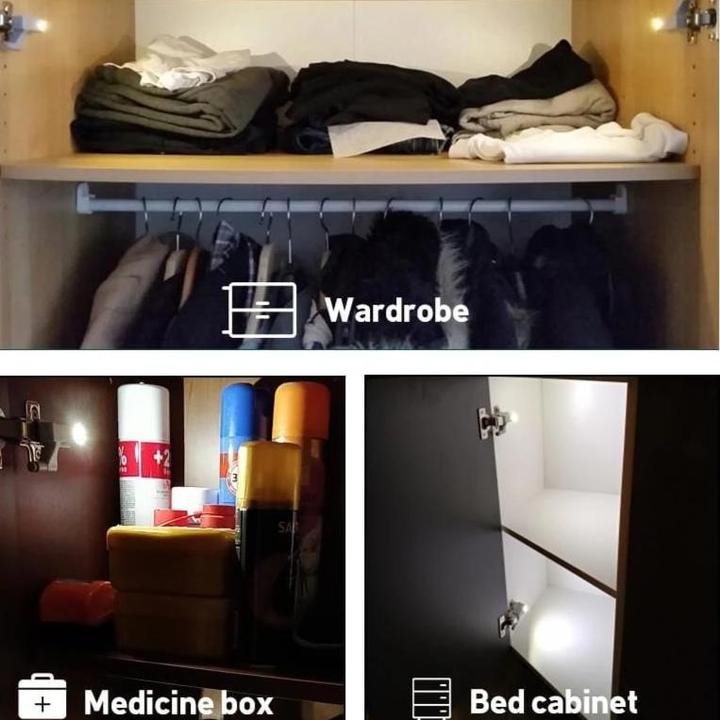 (🌲CHRISTMAS SALE NOW-48% OFF) LED CABINET LIGHT 10 PCS - UNIVERSAL WARDROBE LIGHT SENSOR