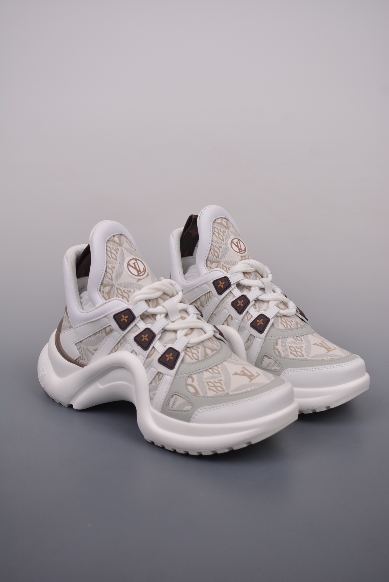 Louis Vuitton Archlight Sneakers Gray White Brown