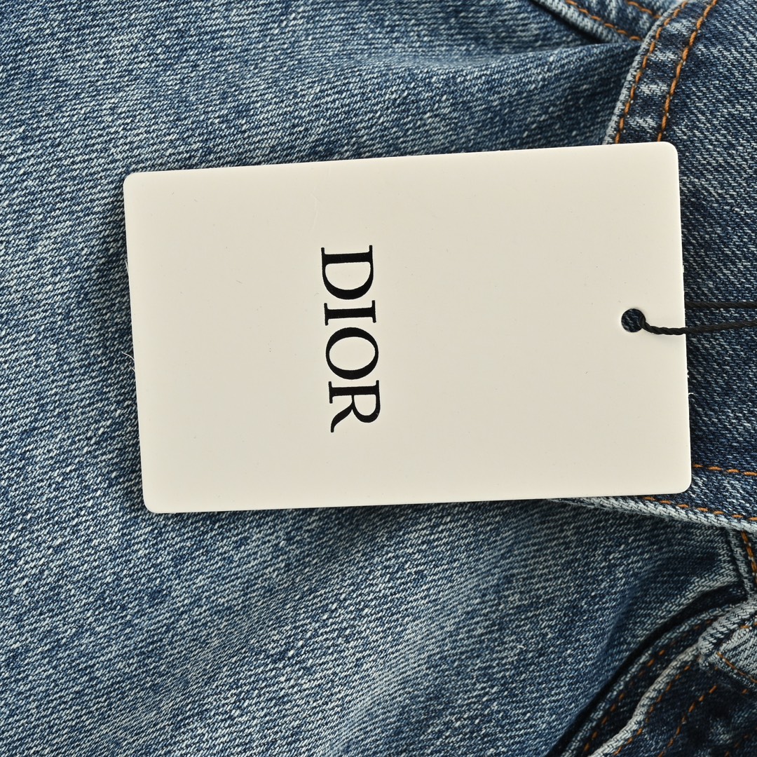 Dior 24Fw floral and plant embroidered denim jacket
