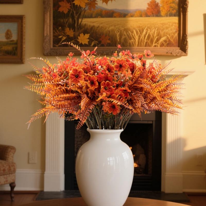🔥HOT SALE🔥Realistic Fall Fake Flowers UV Resistant Outdoor Indoor Decor