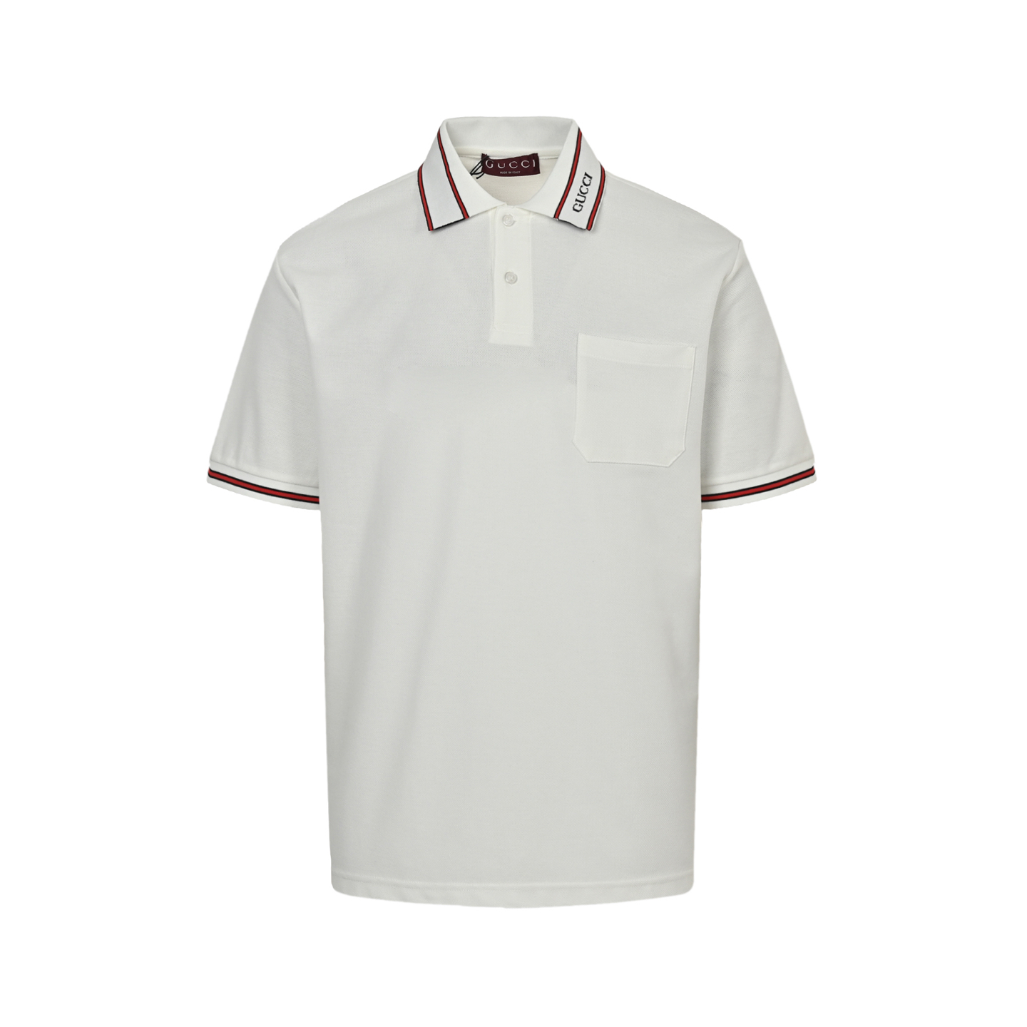 Gucci 25ss letter collar jacquard Polo short sleeve