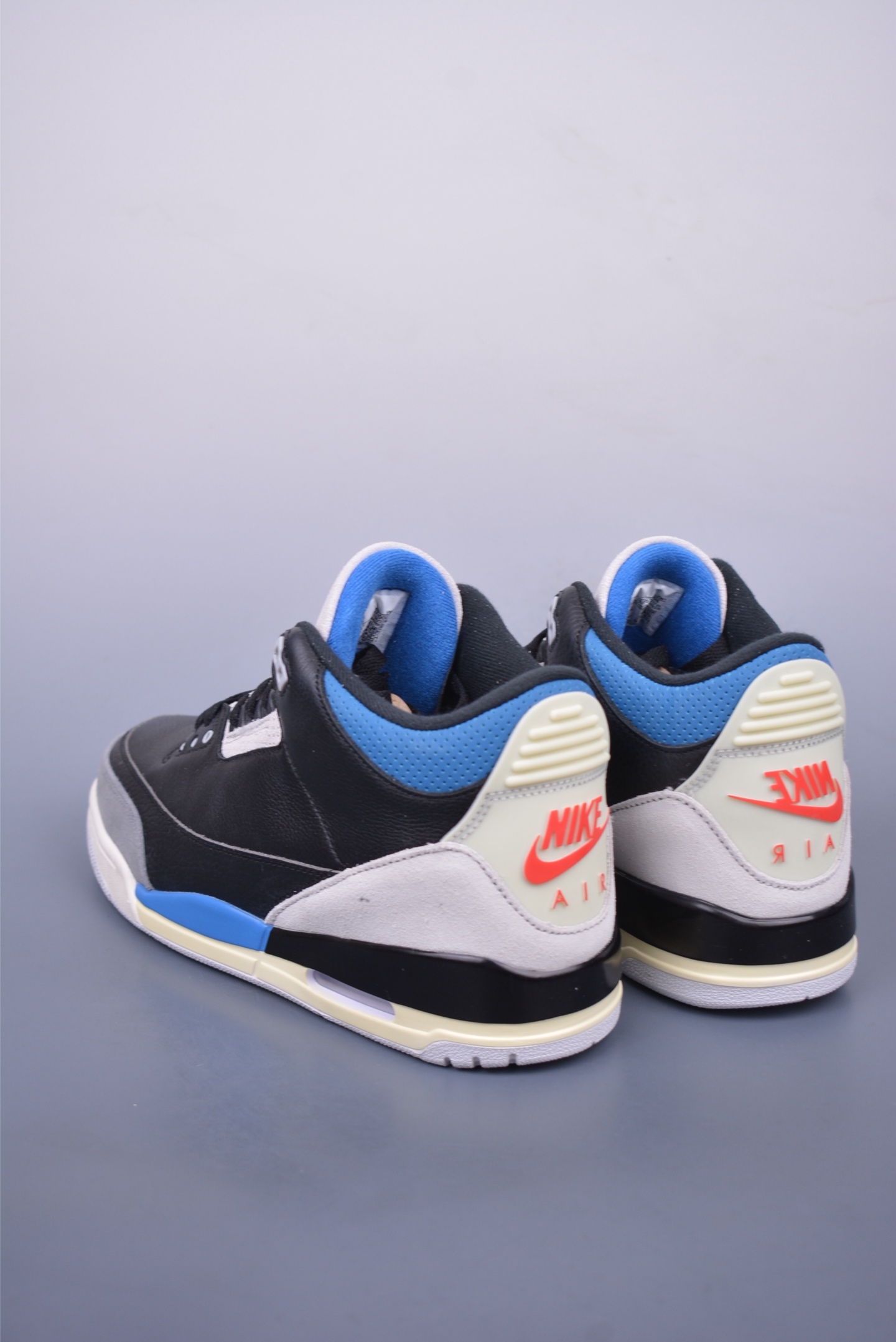 Nike Air Jordan 3 OG SP Rare Air basketball shoes Retro Black Gray Blue Reverse Hook IB8967-004
