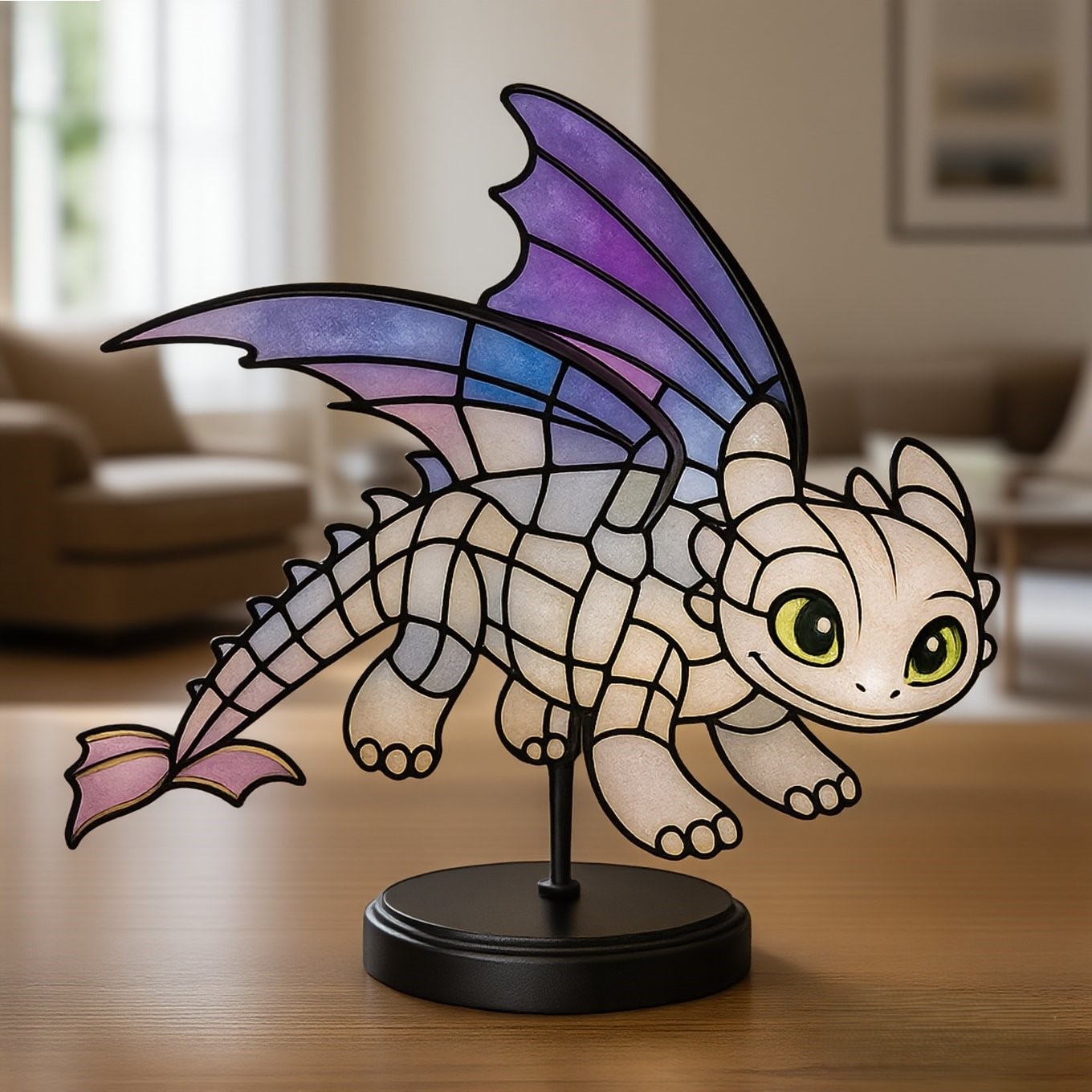 Dragon Shape Stained Glass Night Light