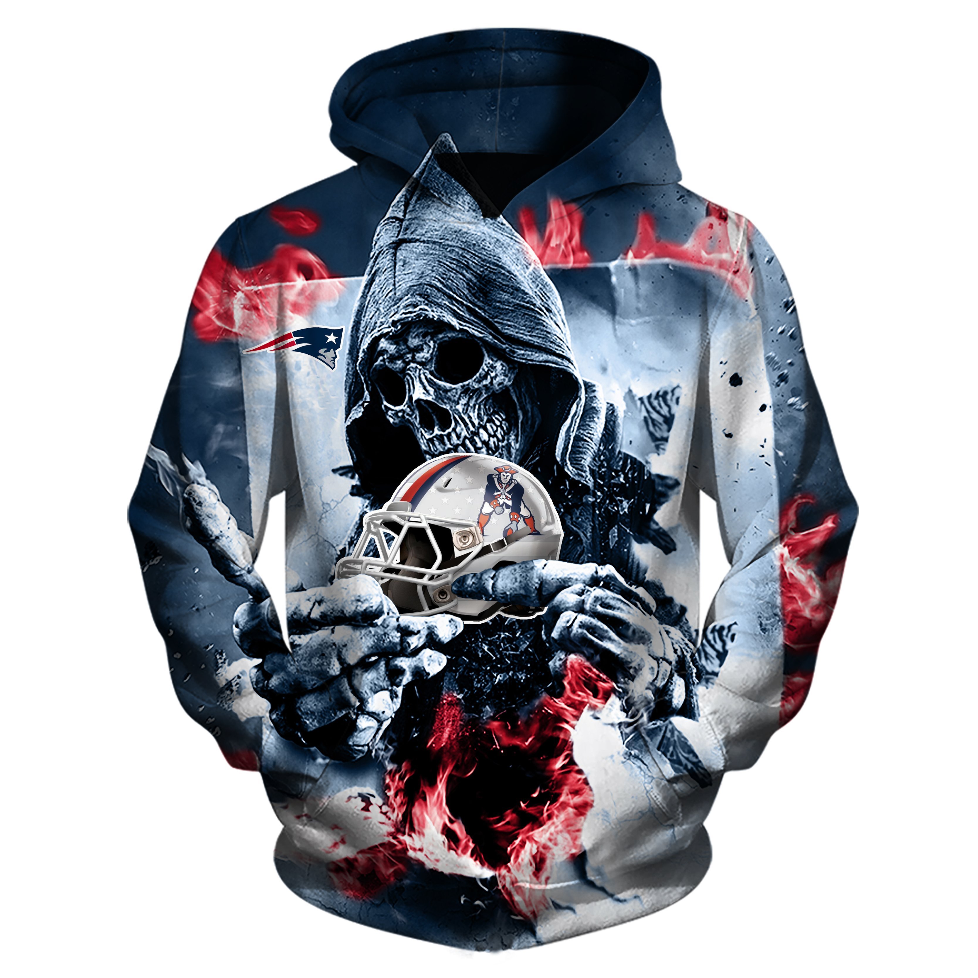 PATRIOTS HOODIE 3D LOVE9