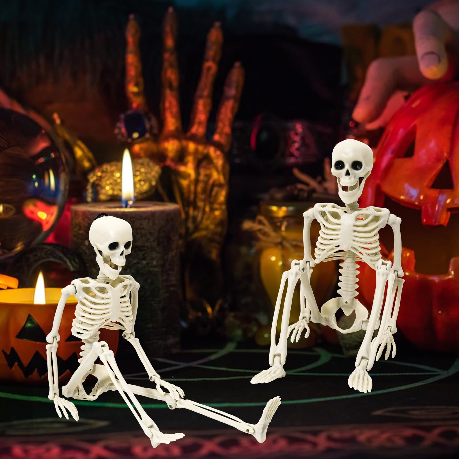 🔥Limited-Time Halloween Offer!🔥Full Body Posable Skeleton Realistic Human Bones