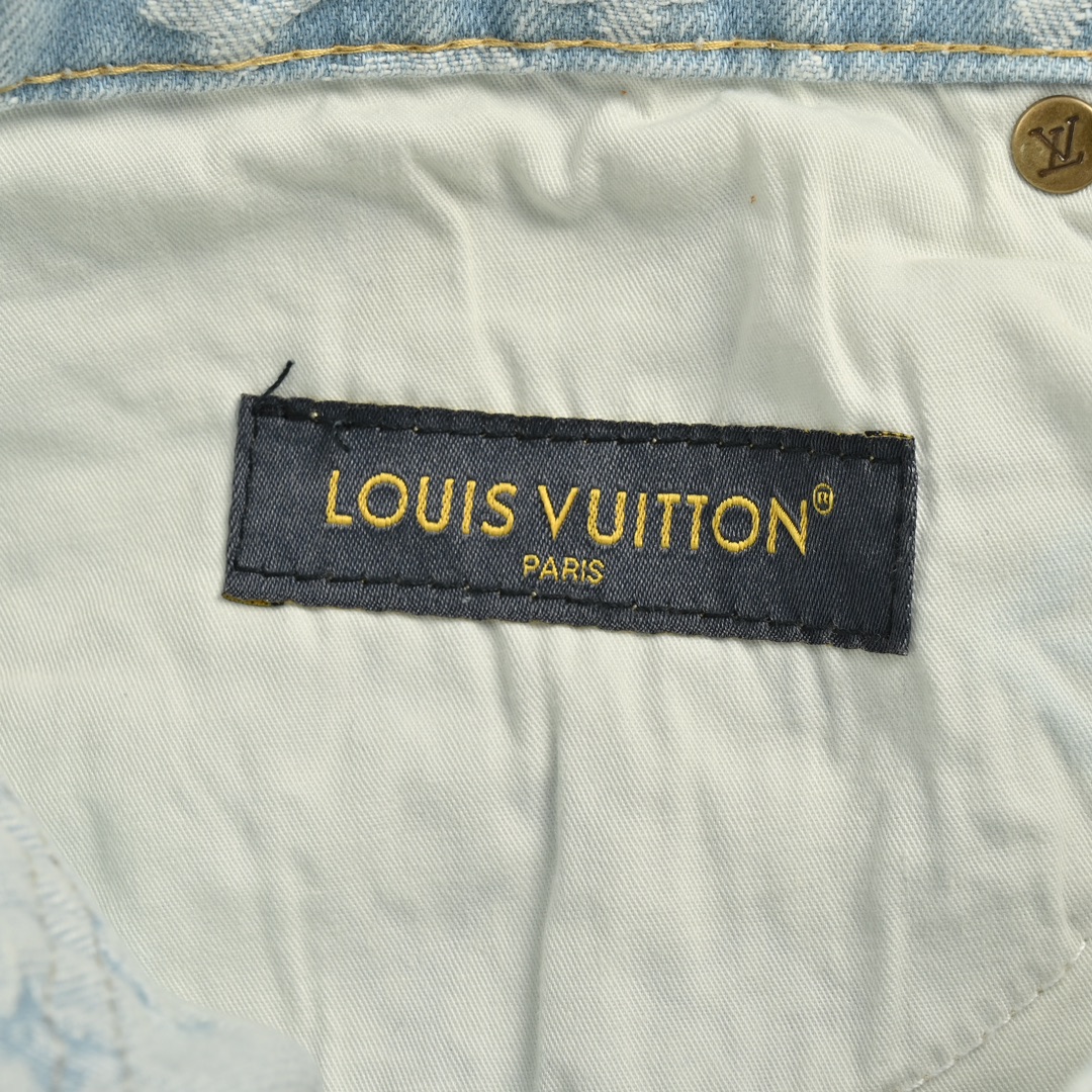 Louis Vuitton Tyler collaboration monogram jacquard embroidered jeans