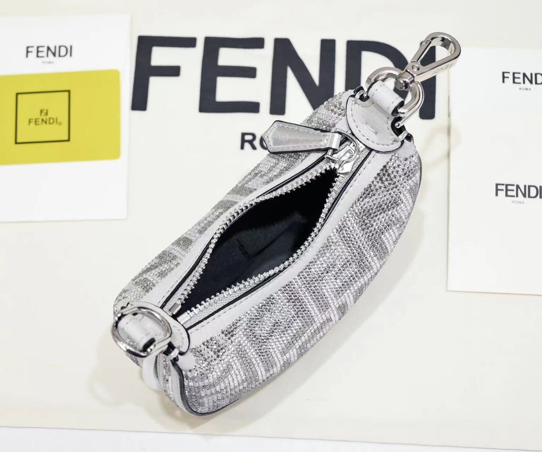 FENDI gray underarm mini bag 2186