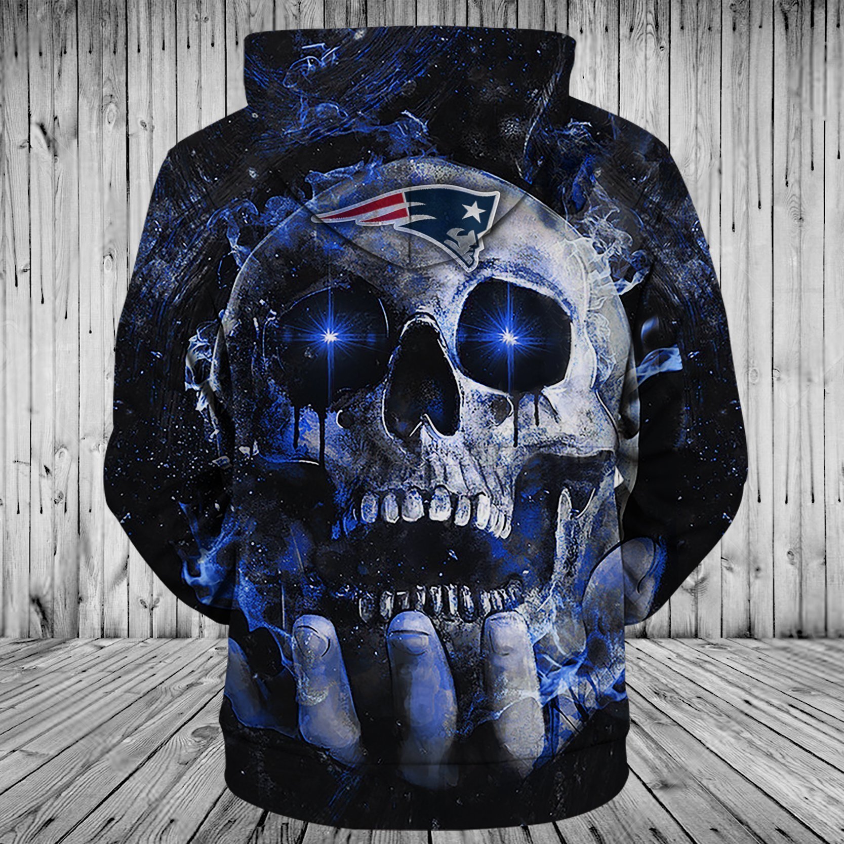 PATRIOTS HOODIE 3D SKULL 62