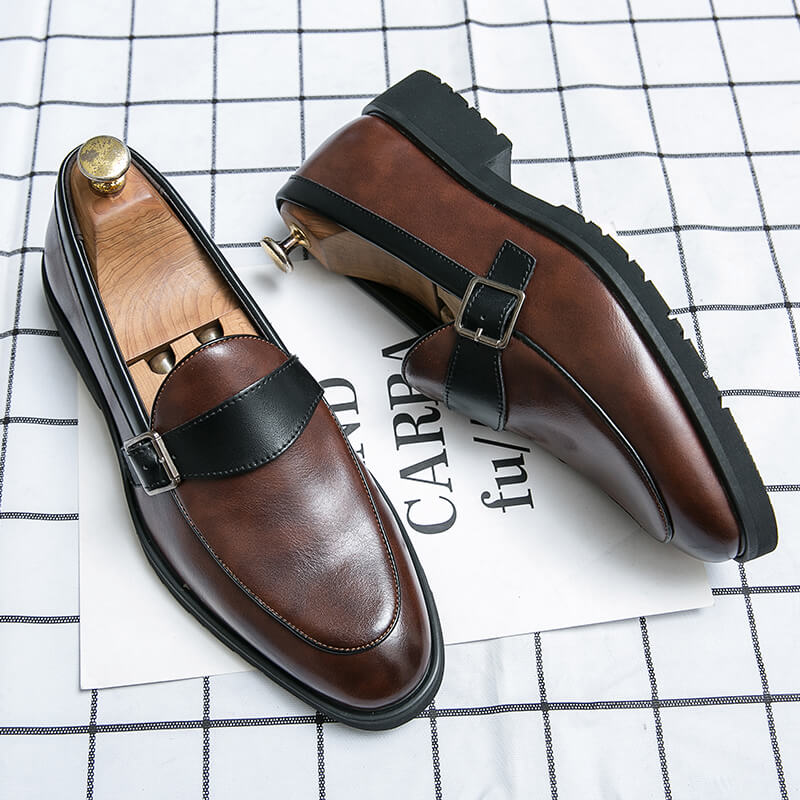 Men's Casual Pointed Toe Leather Shoes