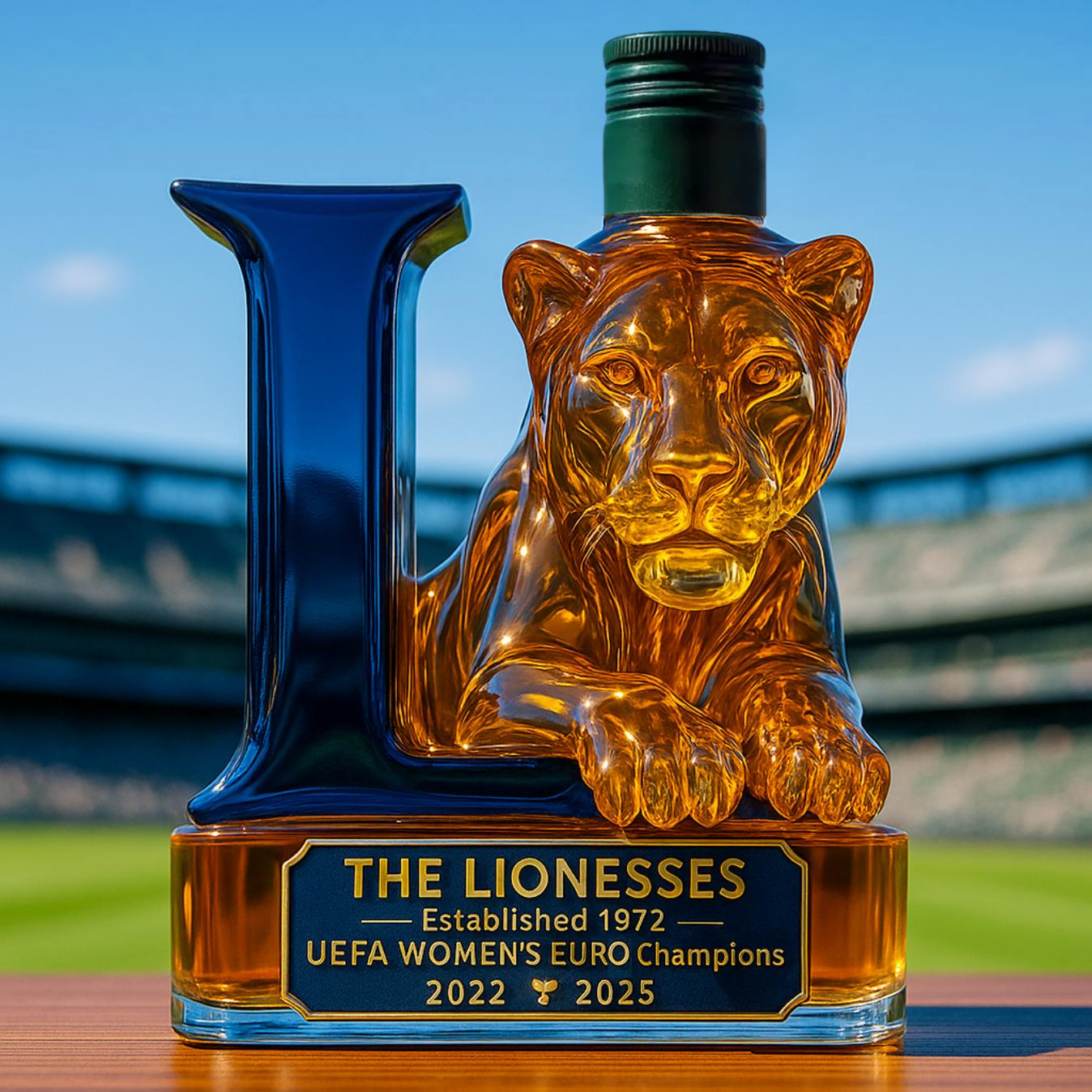 🦁 The Lionesses UEFA EURO Champions Collectible Whiskey Bottle