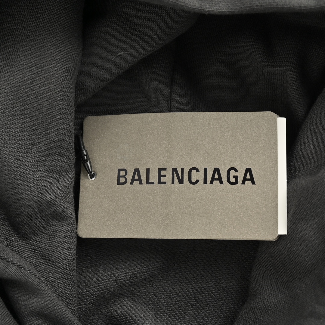 Balenciaga 24Fw graffiti logo print hooded sweatshirt