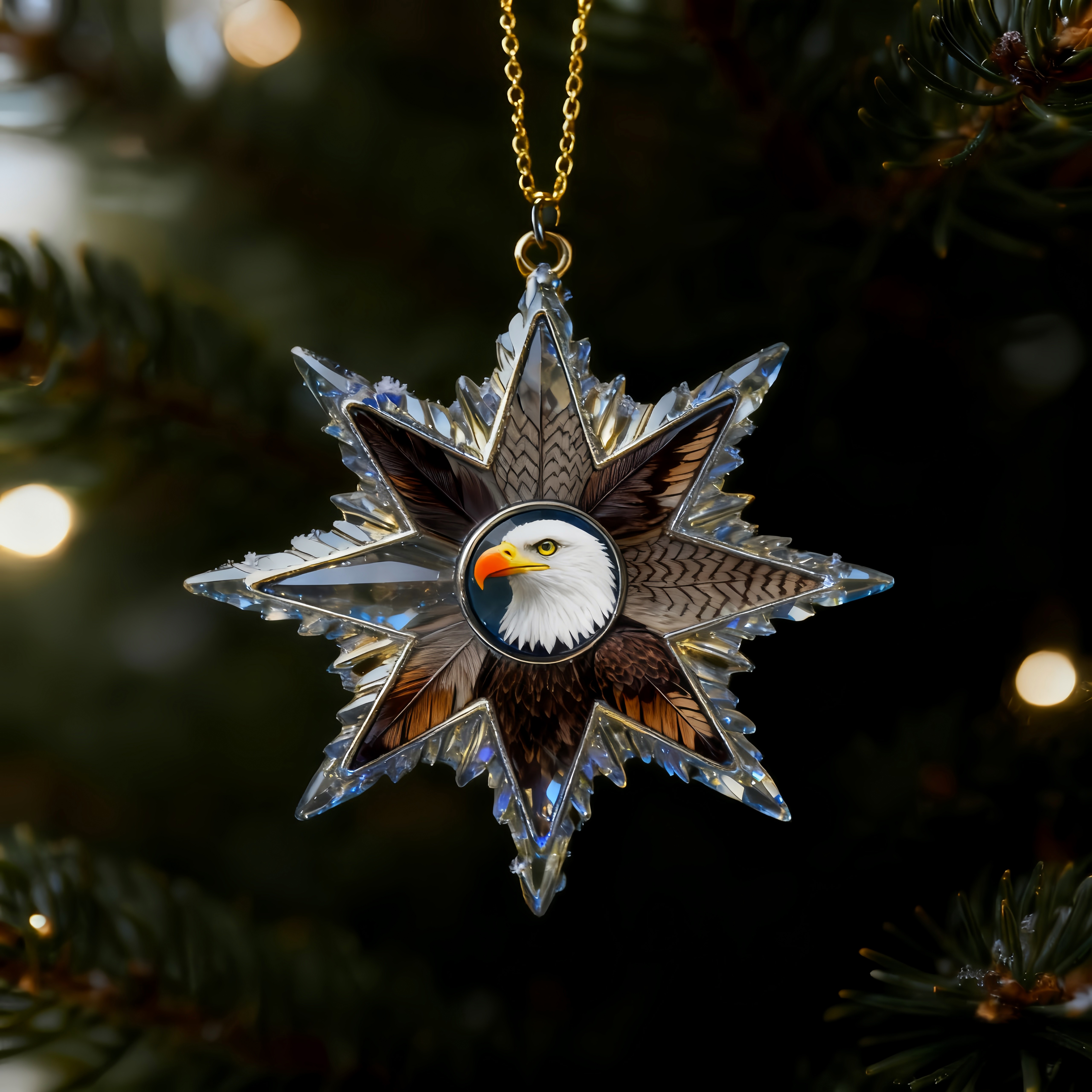 Bird Lovers Snowflake Christmas Tree Ornaments