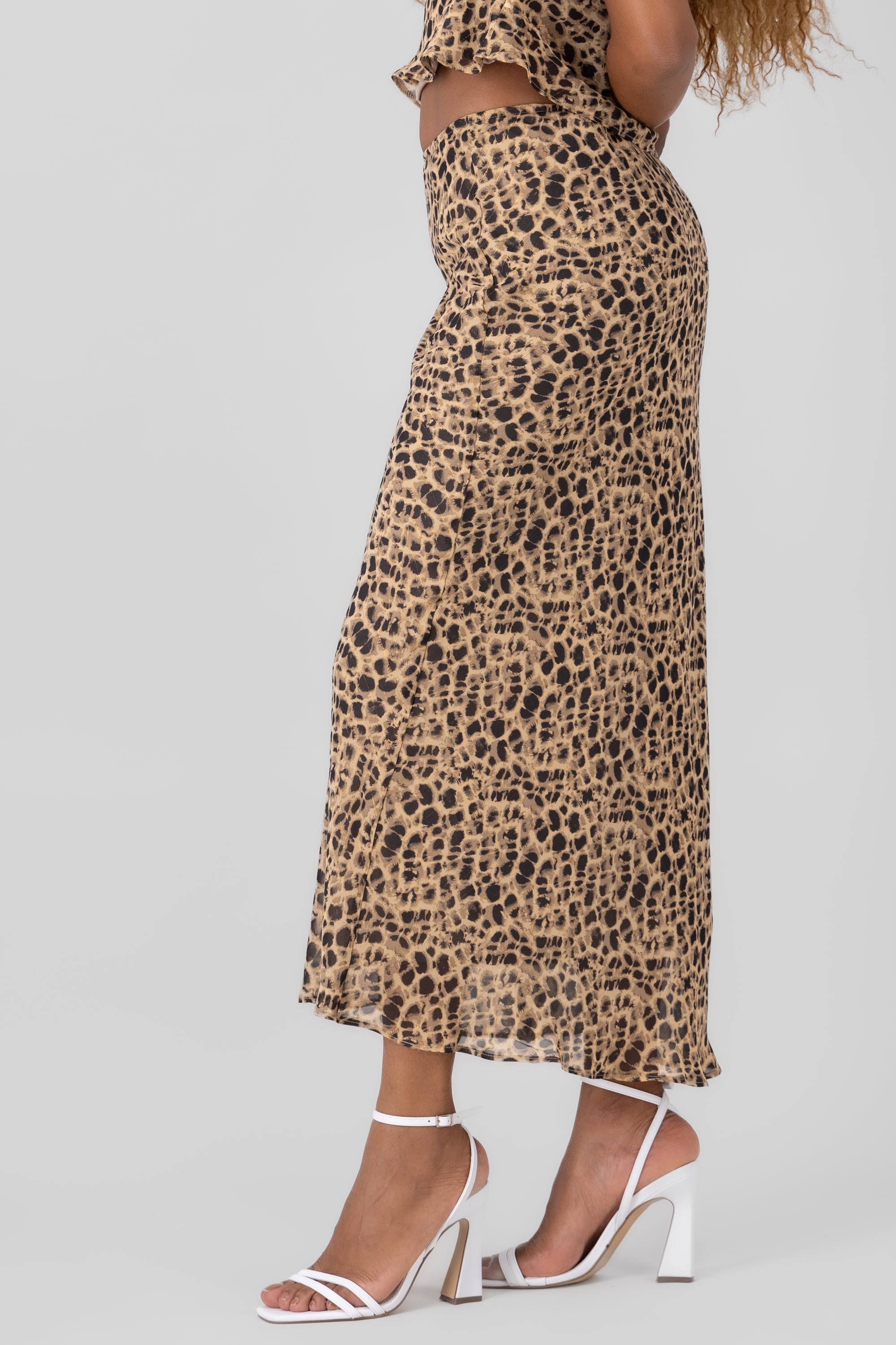 Animal Print Maxi Skirt