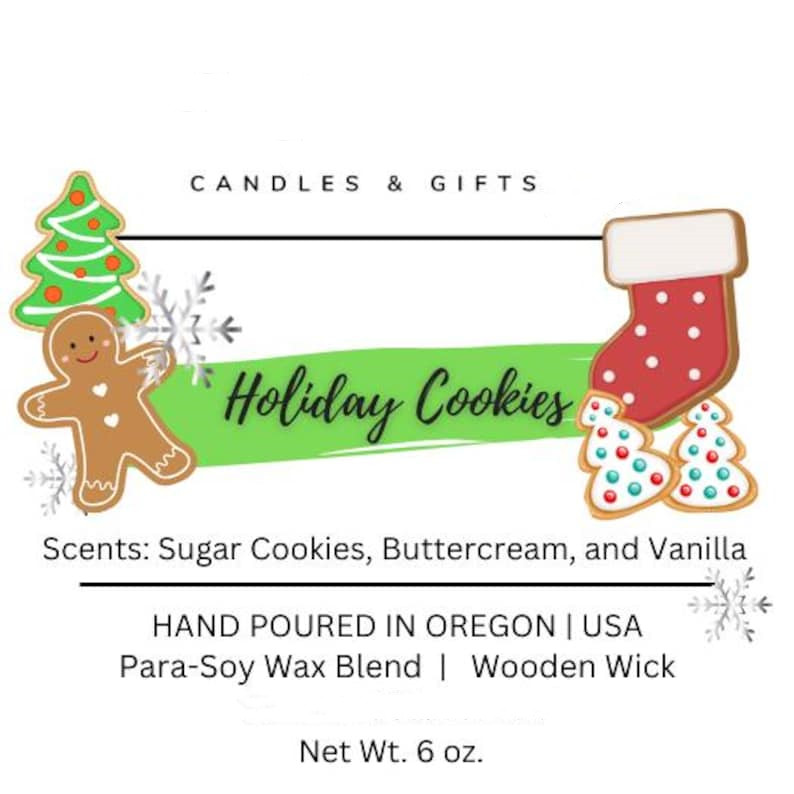 Holiday Cookies Christmas candle