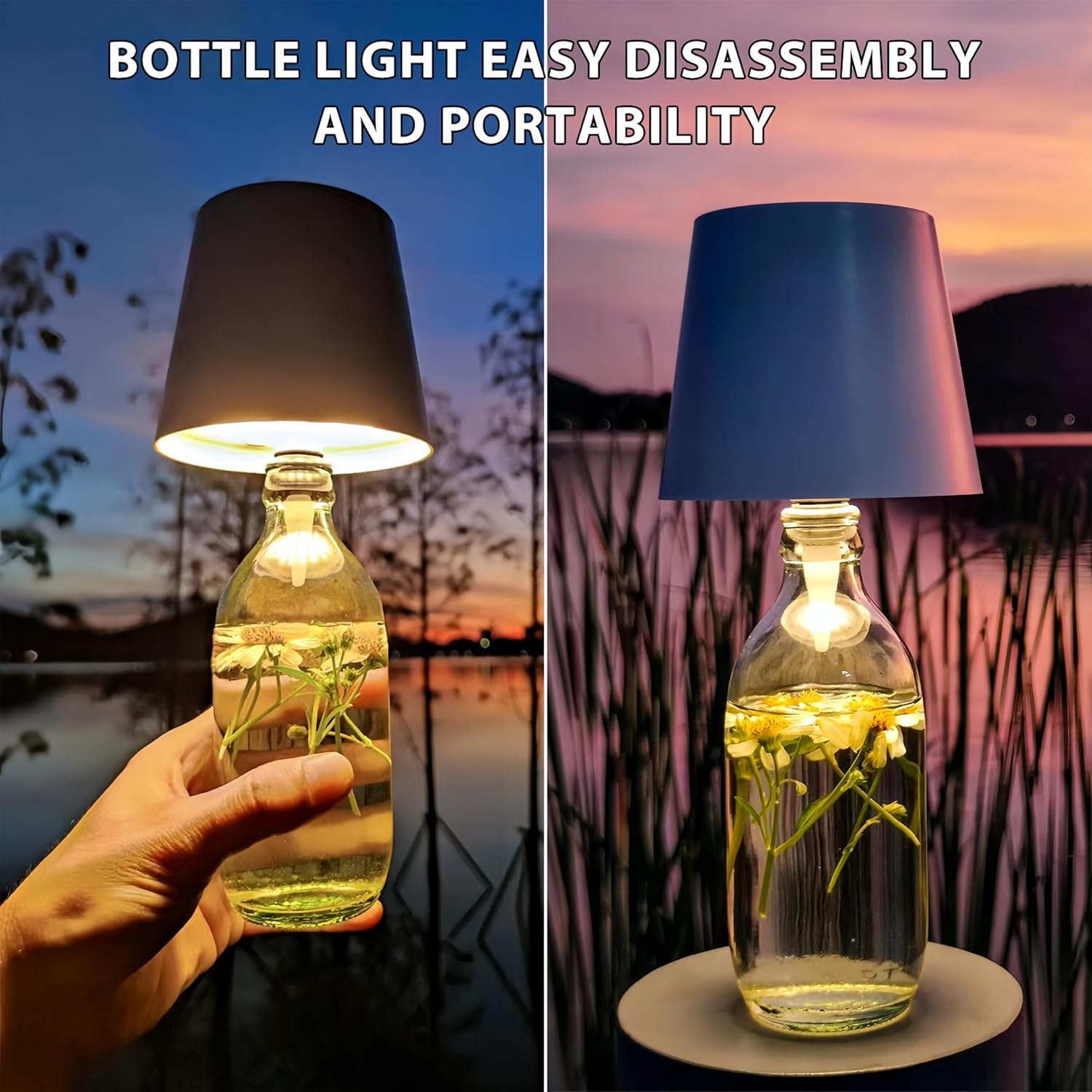 🔥Buy More Save More🔥🍾🍾Wireless Wine Bottle Lights-3 Color Temps, Type C Rechargeable