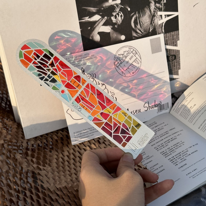 🎄CHRISTMAS ON SALE🔥Colorful light and shadow magnetic metal refrigerator sticker bookmark souvenir