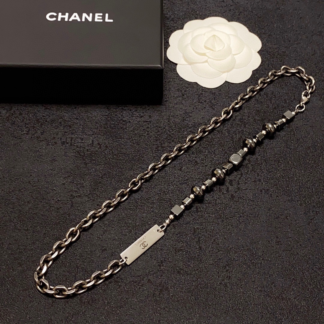 Chanel Natural Hematite Necklace