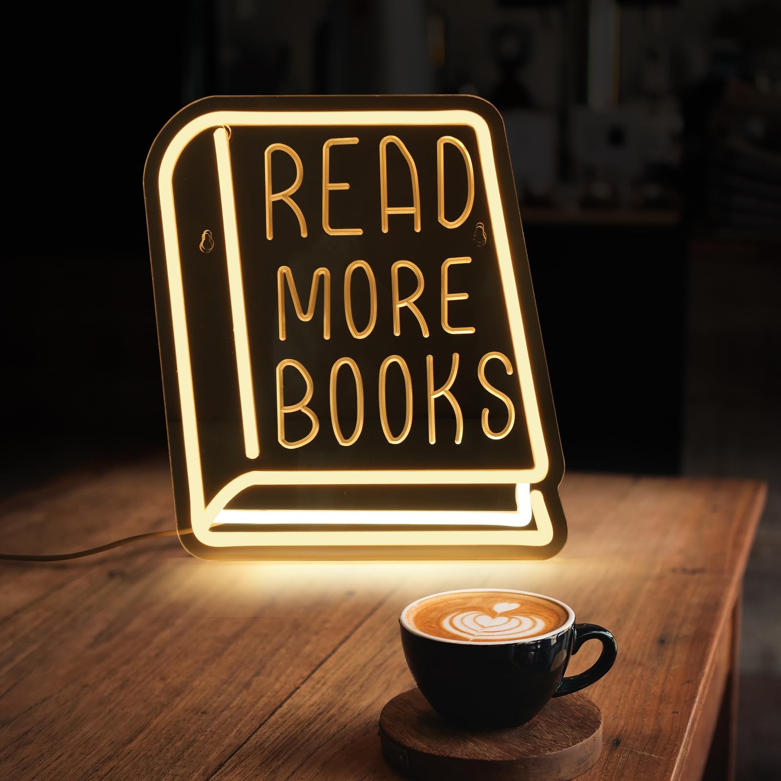 💖Last Day 49% OFF💖Dimmable Book Neon Lights - Read More Books