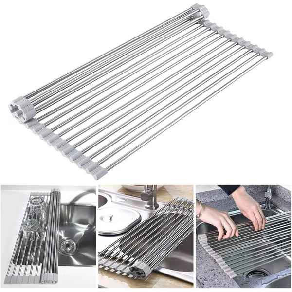 (🔥Hot Sale- SAVE 48% OFF) Portable Stainless Steel Rolling Rack