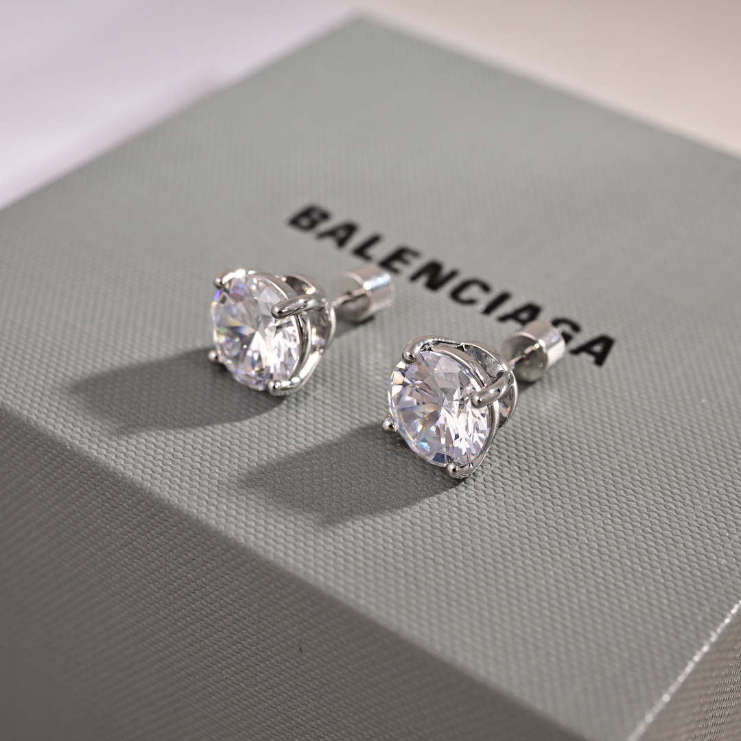 Balenciaga diamond earrings