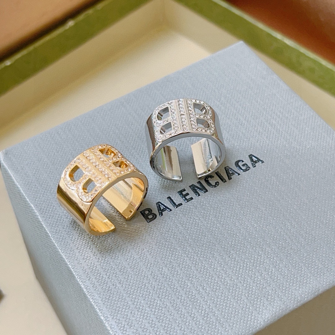 Balenciaga Hollow Diamond Ring