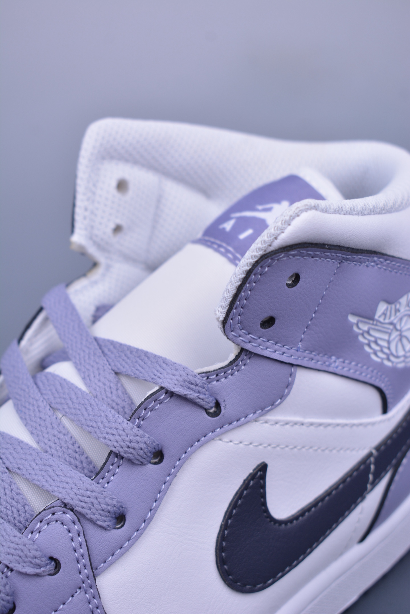 Nike Air Jordan 1 Mid AJ1 Basketball Shoes White Purple DQ8426-145