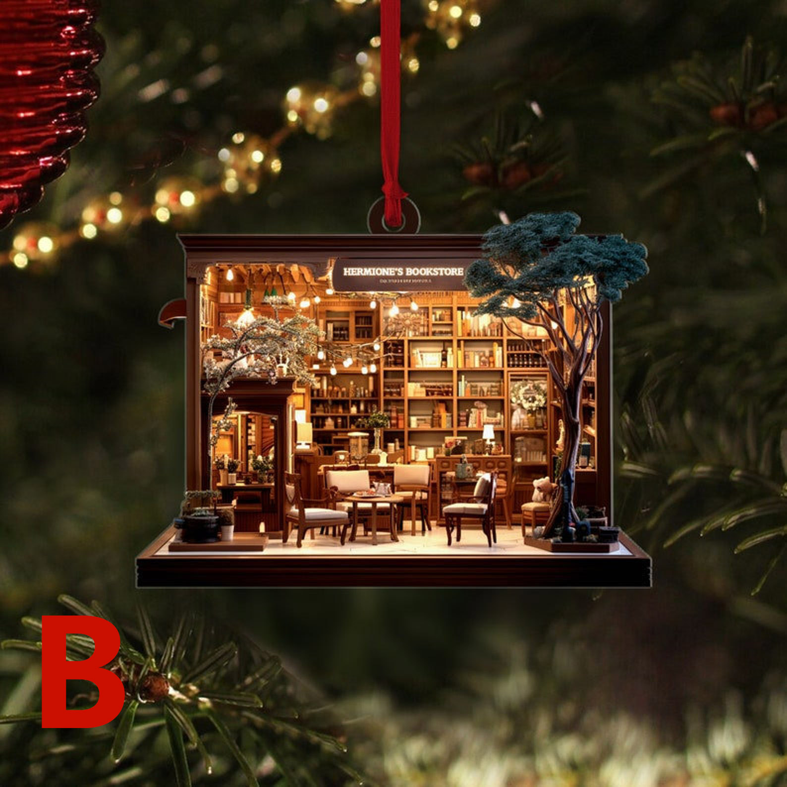 Christmas Bookstore Ornament | BookGift