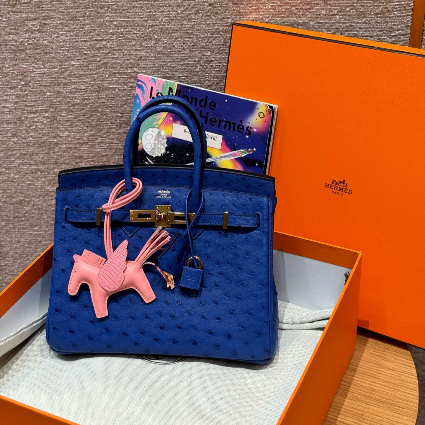 Hermès Birkin O7Bleuet Handbag (Handmade to Order)