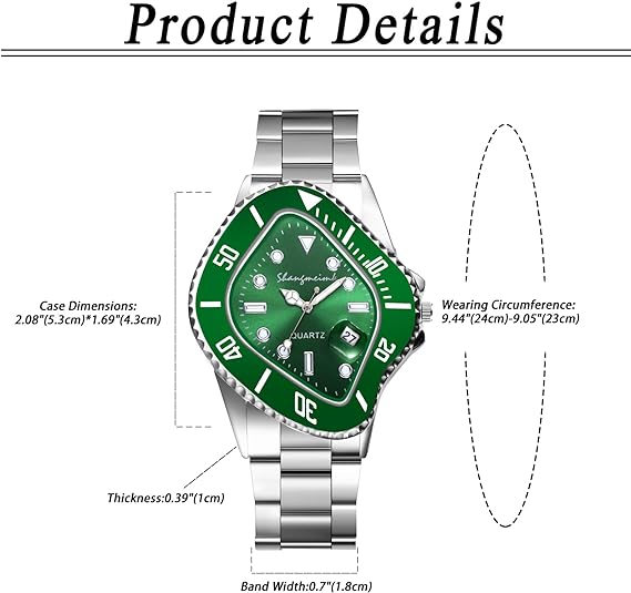 Men's Watch Stainless Steel Twisted