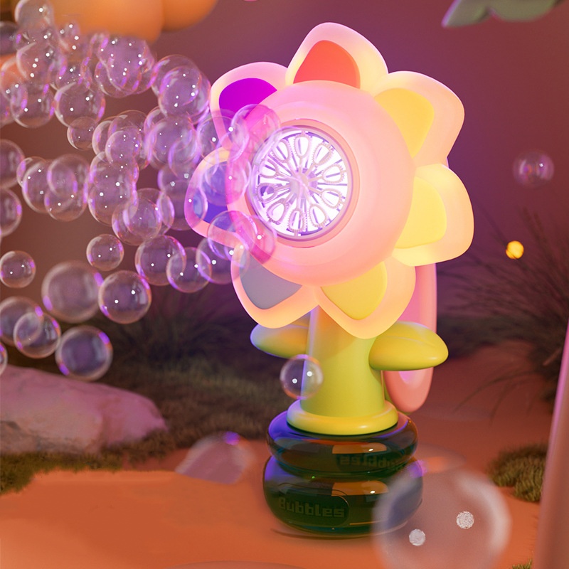 👍Last Day Promotion 50% OFF💥Sunflower Shaped Portable Electric Bubble Maker Toy