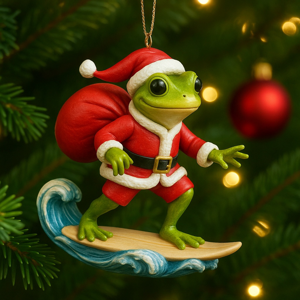 Froggy Christmas Cheer Christmas Ornament